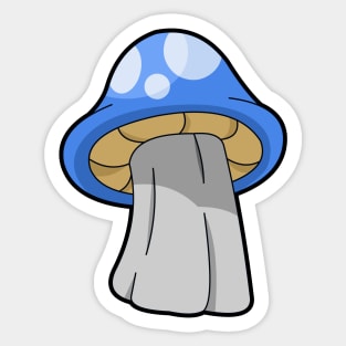 Blue Mushroom Sticker